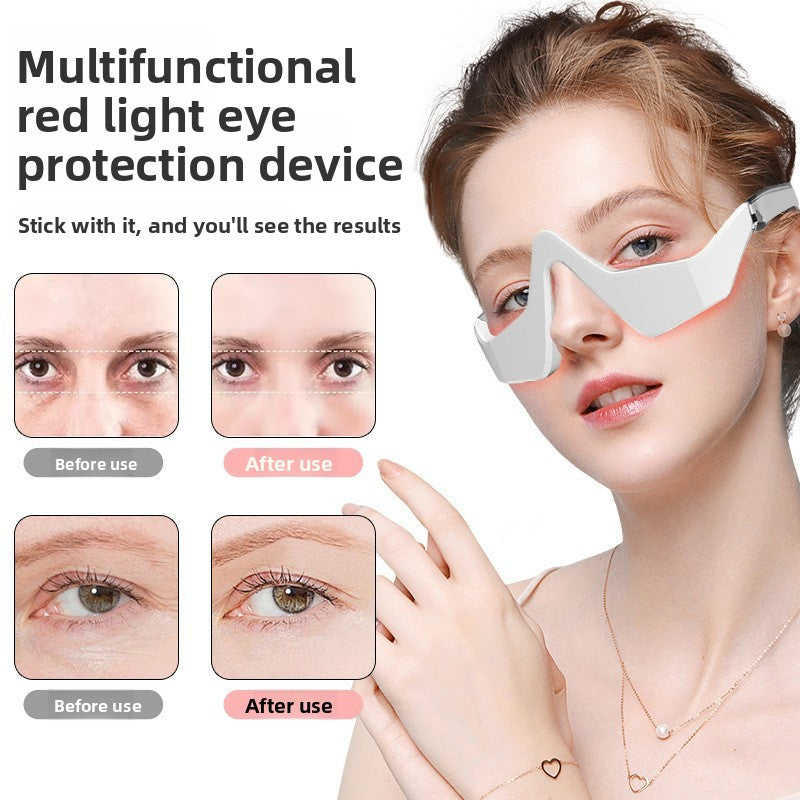 Portable Rechargeable Eye Massager with Red Light