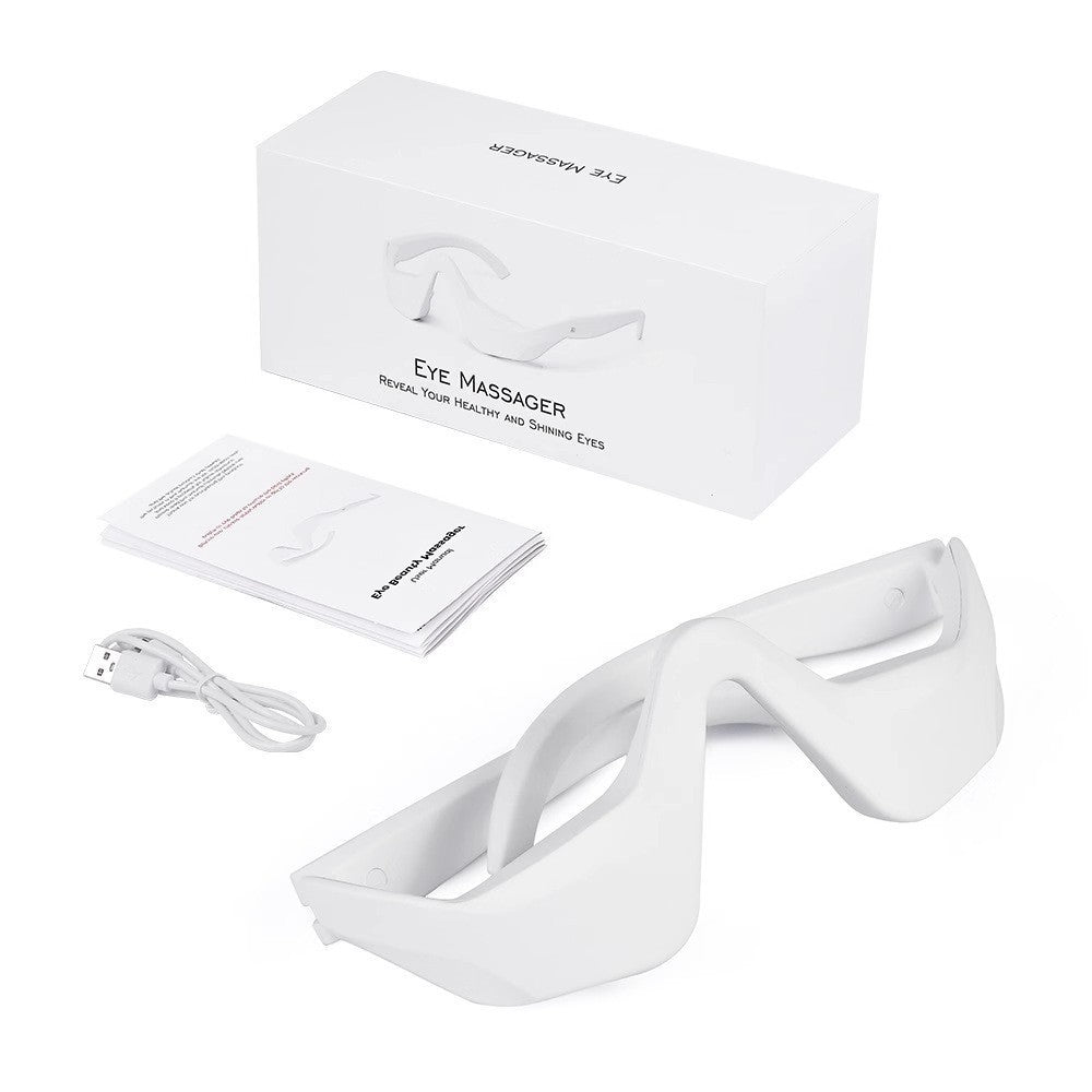Portable Rechargeable Eye Massager with Red Light